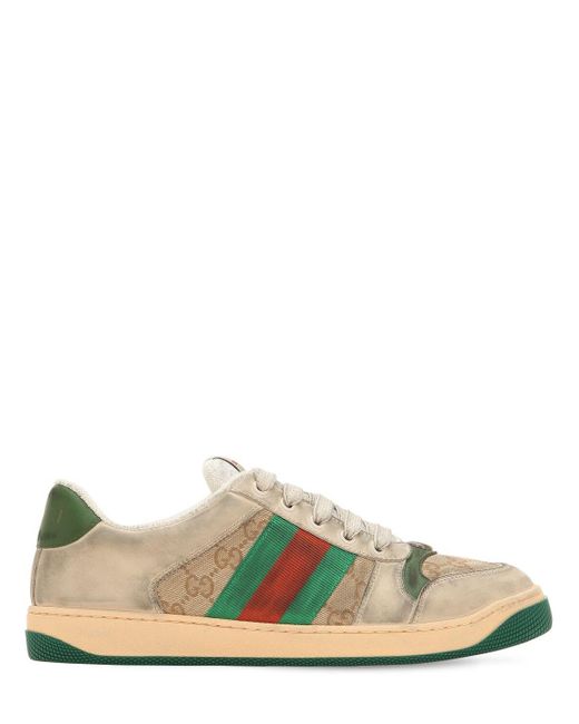 Gucci Canvas Screener gg Sneaker in White (Natural) - Save 4% - Lyst