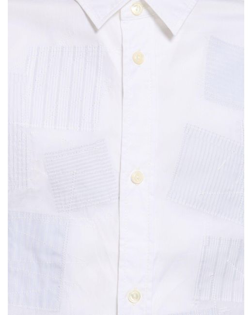 Camisa de algodón Junya Watanabe de hombre de color White