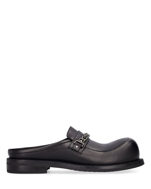 Martine Rose Bulb-toe Leather Mules in Black for Men | Lyst