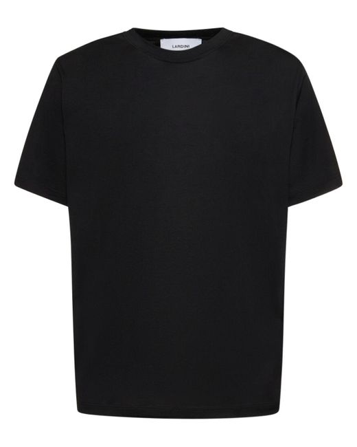 Lardini T-shirt Aus Seide Und Baumwolle in Black für Herren