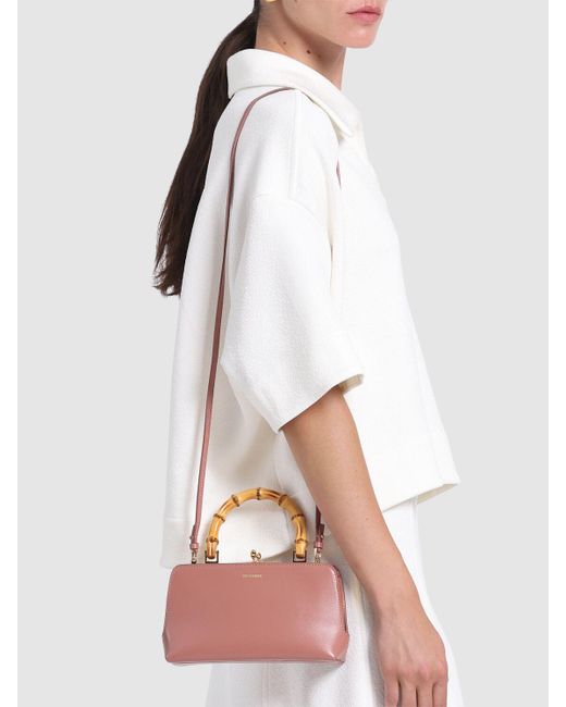 Jil Sander Mini Goji Bamboo レザーバッグ Pink