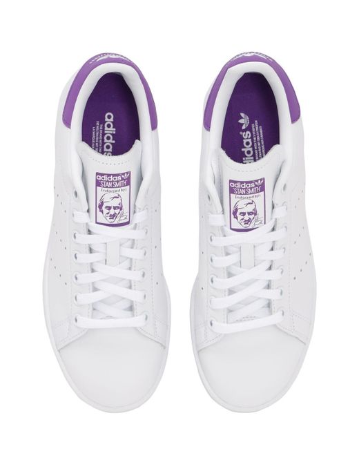 purple leather sneakers