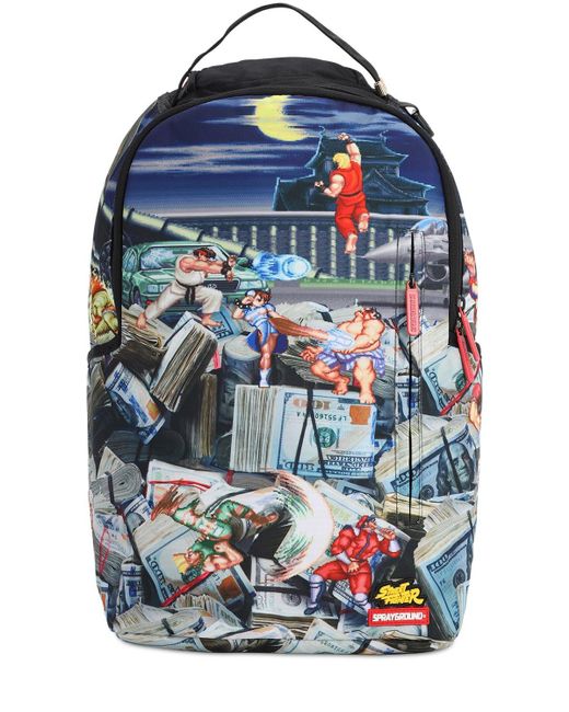 Sprayground Blue Street Fighter Backpack for men