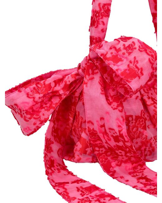 CECILIE BAHNSEN Red Vesna Arrow Fil Coupé Shoulder Bag