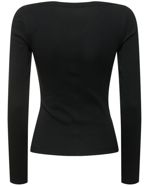 Mujer Camiseta De Algodón Orgánico Flore Flore de color Black