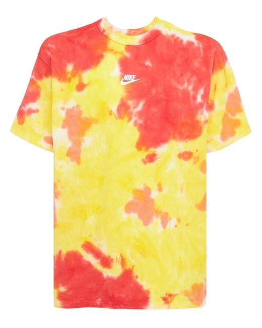 Nike Orange Essential Tie-dye T-shirt for men