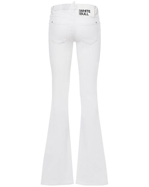 Jeans acampanados de denim DSquared² de color White