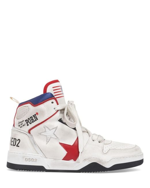 DSquared² White Rocco Spider High-top Sneakers for men