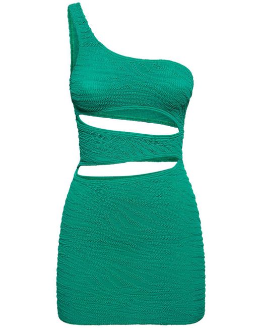 Bondeye Green Rico Asymmetric Cutout Mini Dress