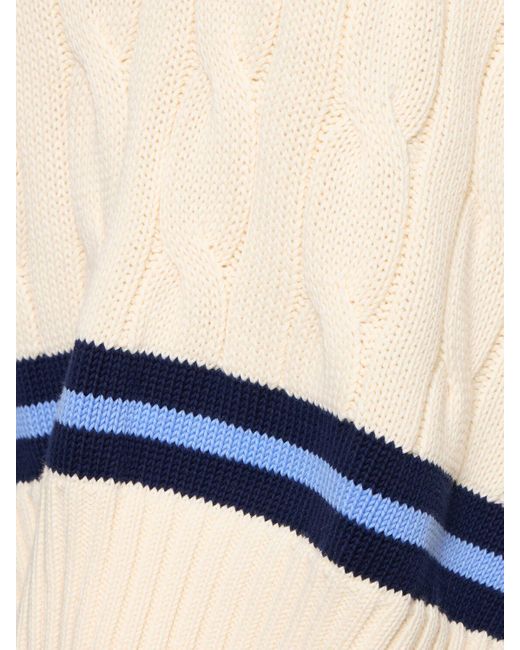 Polo Ralph Lauren Blue Langarm-pullover Mit V-ausschnitt "cricket"
