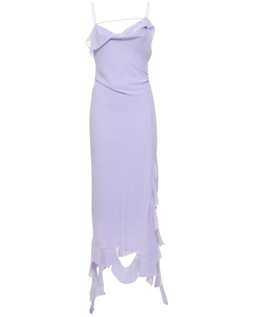 Acne シフォンドレス Purple