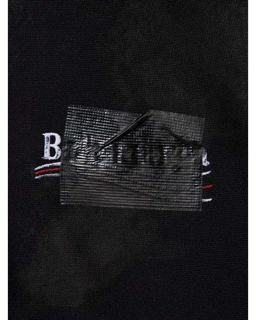 Balenciaga Black Vintage Effect Cotton Sweatshirt Hoodie for men