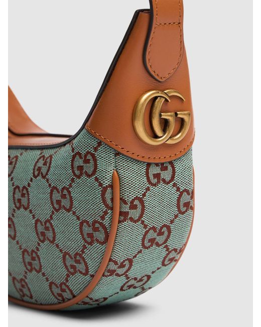 Gucci Gray Super Mini Ophidia Canvas Shoulder Bag