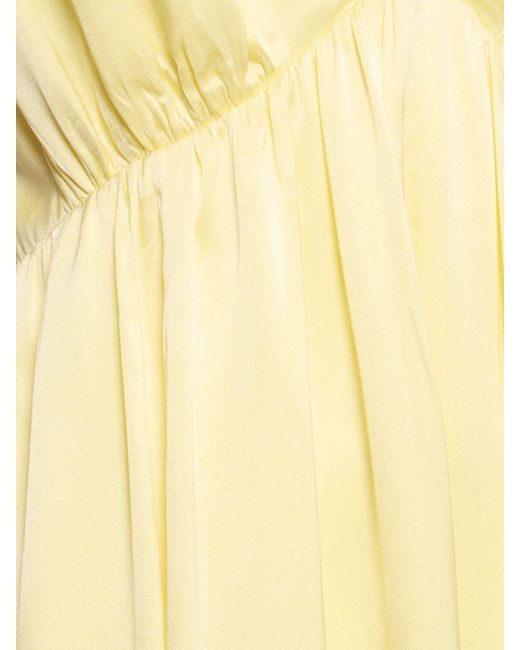 Vestido lencero largo de seda Zimmermann de color Yellow