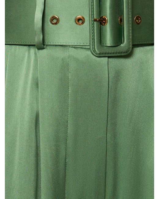 Pantaloni larghi in seta di Zimmermann in Green