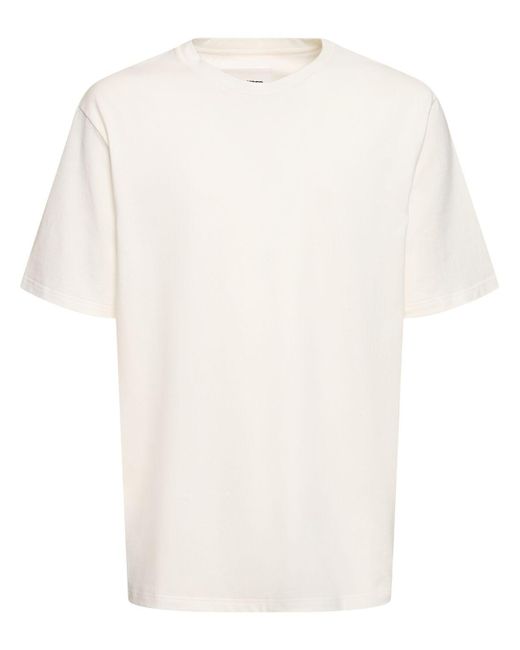 Jil Sander Langes T-shirt Aus Baumwolljersey in White für Herren