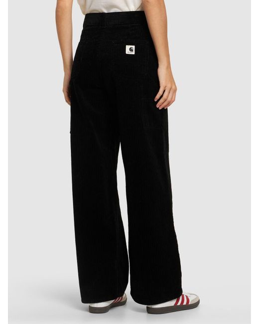 Pantalon côtelé taille haute jens Carhartt en coloris Black