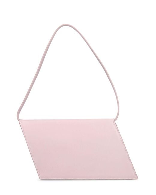 Aesther Ekme Pink Angle Accordion Leather Shoulder Bag