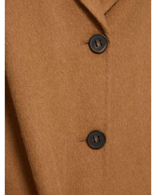 Manteau en laine et alpaga avalon Acne en coloris Brown