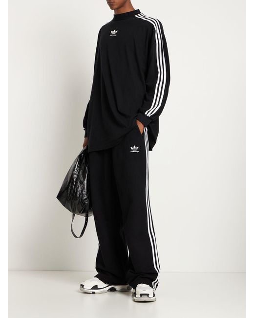Balenciaga Adidas baggy Cotton Sweatpants in Black for Men | Lyst UK