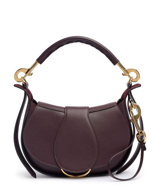 Chloé Purple Medium Schultertasche Aus Leder "chloe Ride"