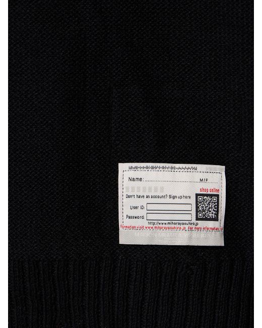 Suéter de algodón jacquard Maison Mihara Yasuhiro de hombre de color Black