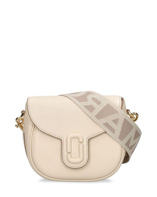 Marc Jacobs Small The Covered J Marc Leather Bag in Natural | Lyst