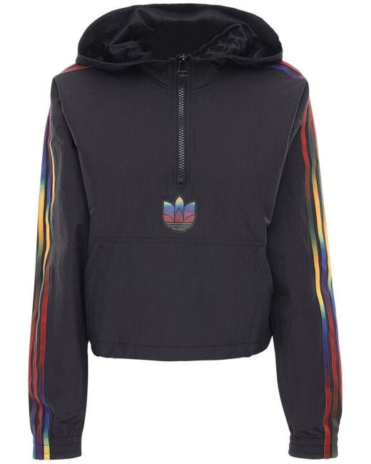 adidas tech trefoil cropped sweatshirt