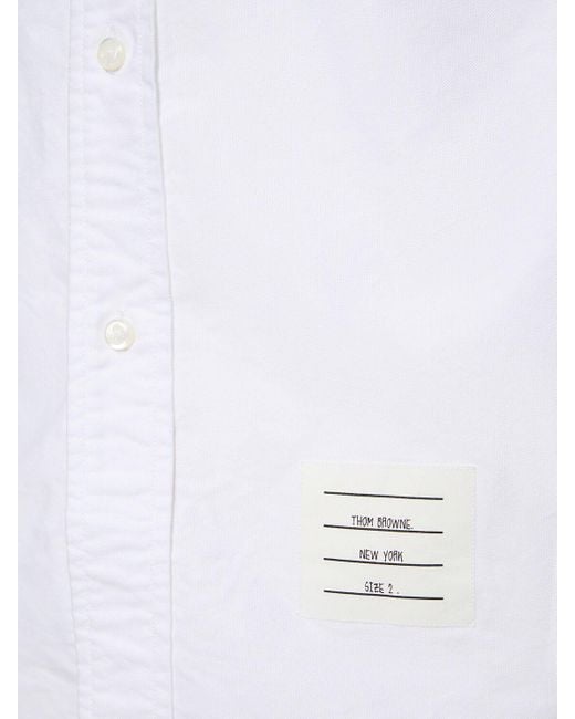 Camisa oxford Thom Browne de hombre de color White