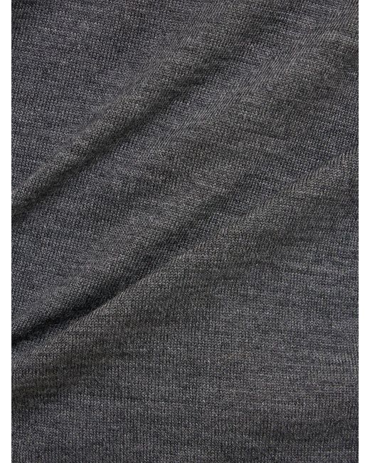 Tom Ford Gray Fine Gauge Wool Knit Crewneck Sweater for men
