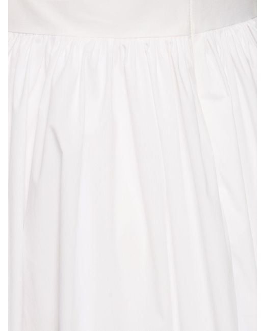 Vestido corto de algodón con manga abullonada ROTATE BIRGER CHRISTENSEN de color White