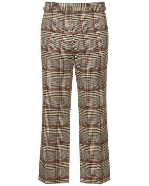 Vivienne Westwood Natural Plaid Virgin Wool & Viscose Pants for men
