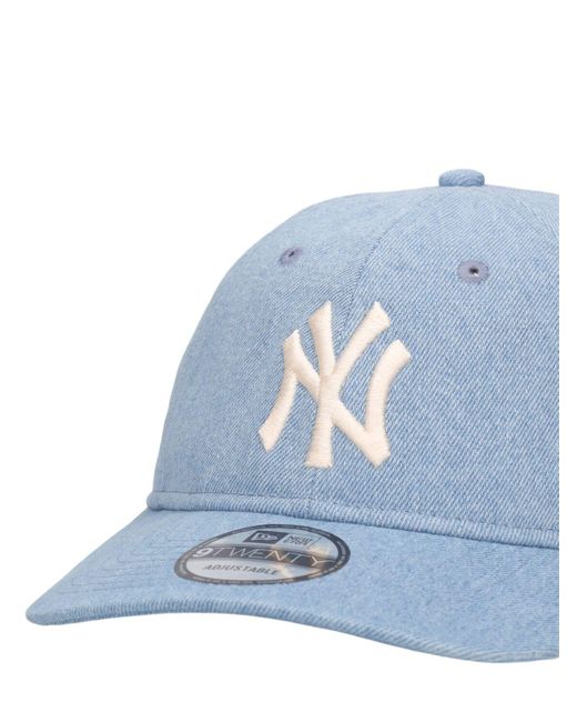 Cappello new york yankees in denim di KTZ in Blue da Uomo
