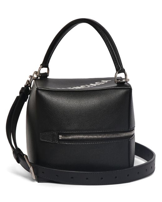 Petit sac à main en cuir 4x4 Balenciaga en coloris Black