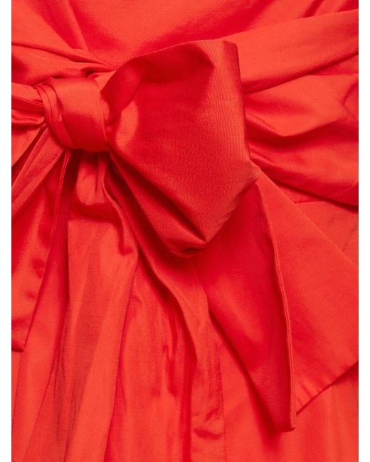 Robe midi asymétrique en coton valentina CECILIE BAHNSEN en coloris Red