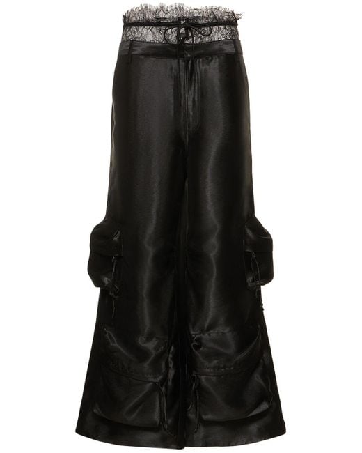 Pantalon cargo brillant ROTATE BIRGER CHRISTENSEN en coloris Black
