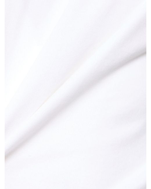 T-shirt in maglia di cotone di Auralee in White da Uomo