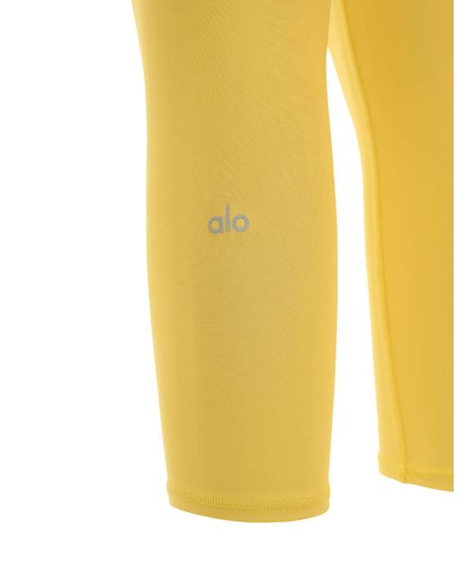 Alo Yoga High Waist Airlift Capri leggings in Yellow
