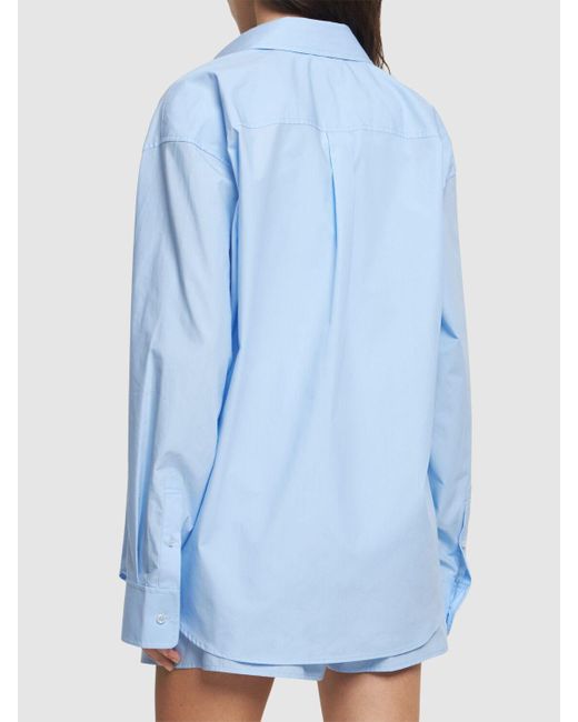 Alexander Wang Blue Boyfriend-hemd Aus Baumwolle