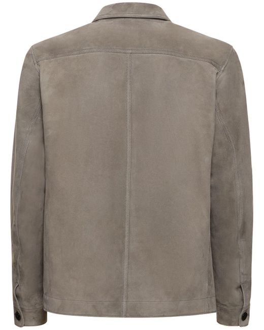 Tom Ford Gray Lightweight Suede Outershirt for men