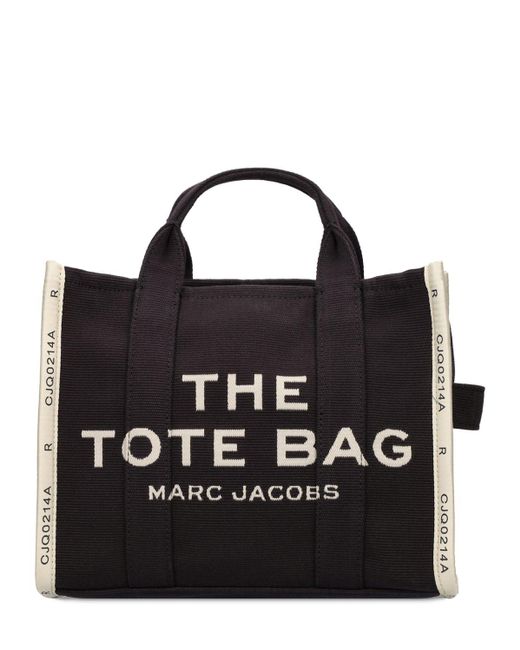 Marc Jacobs Black Tasche Aus Baumwolljacquard "the Medium Tote"