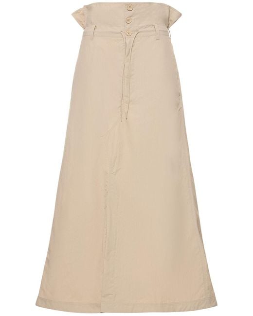 Y-3 Natural Long Crack High Waist Nylon Skirt
