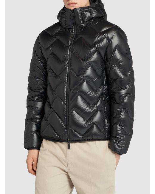 メンズ Moncler Laverq テックダウンジャケット Gray