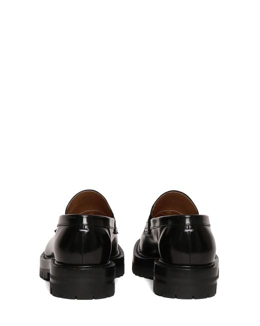 Maison Margiela Black 30mm Hohe Loafers Aus Leder