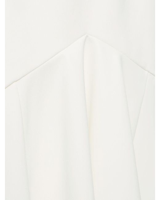 Alexandre Vauthier White Sleeveless Jersey Flared Hem Long Dress