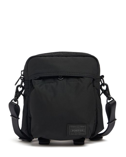 Porter-Yoshida and Co Black Senses Vertical Nylon Crossbody Bag for men