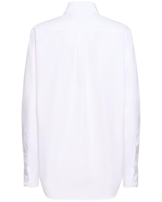 Marni White Embroidered Cotton Poplin Shirt