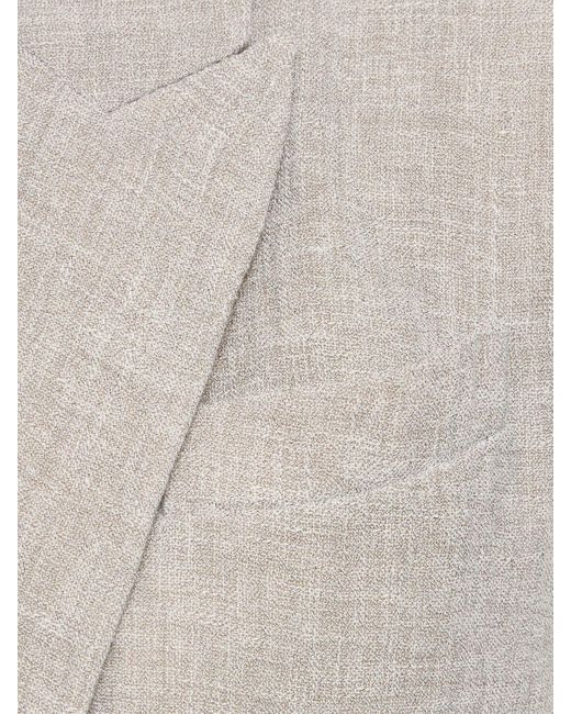 Giacca in gauze di lino di Brunello Cucinelli in Gray