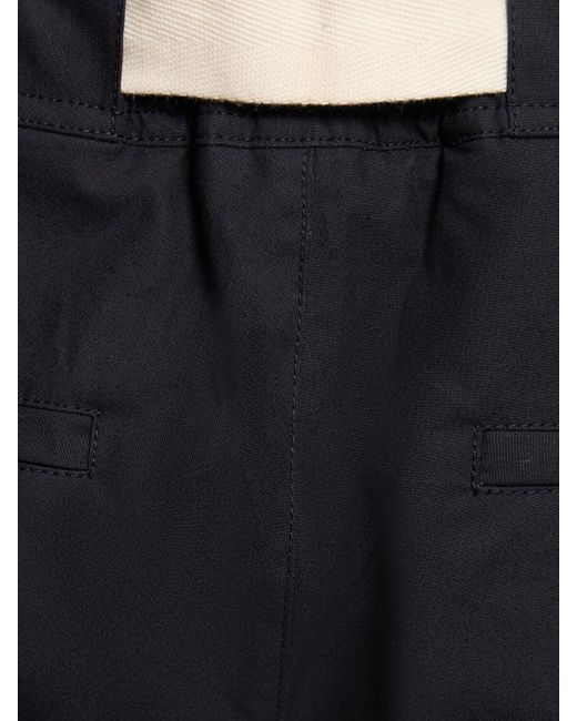 Jil Sander Black Relaxed Fit Cotton Pants for men