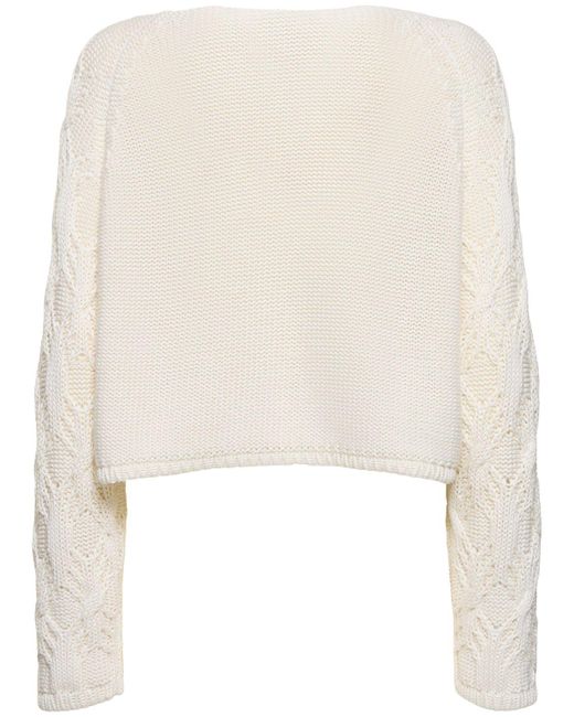 Alberta Ferretti ニットセーター Natural